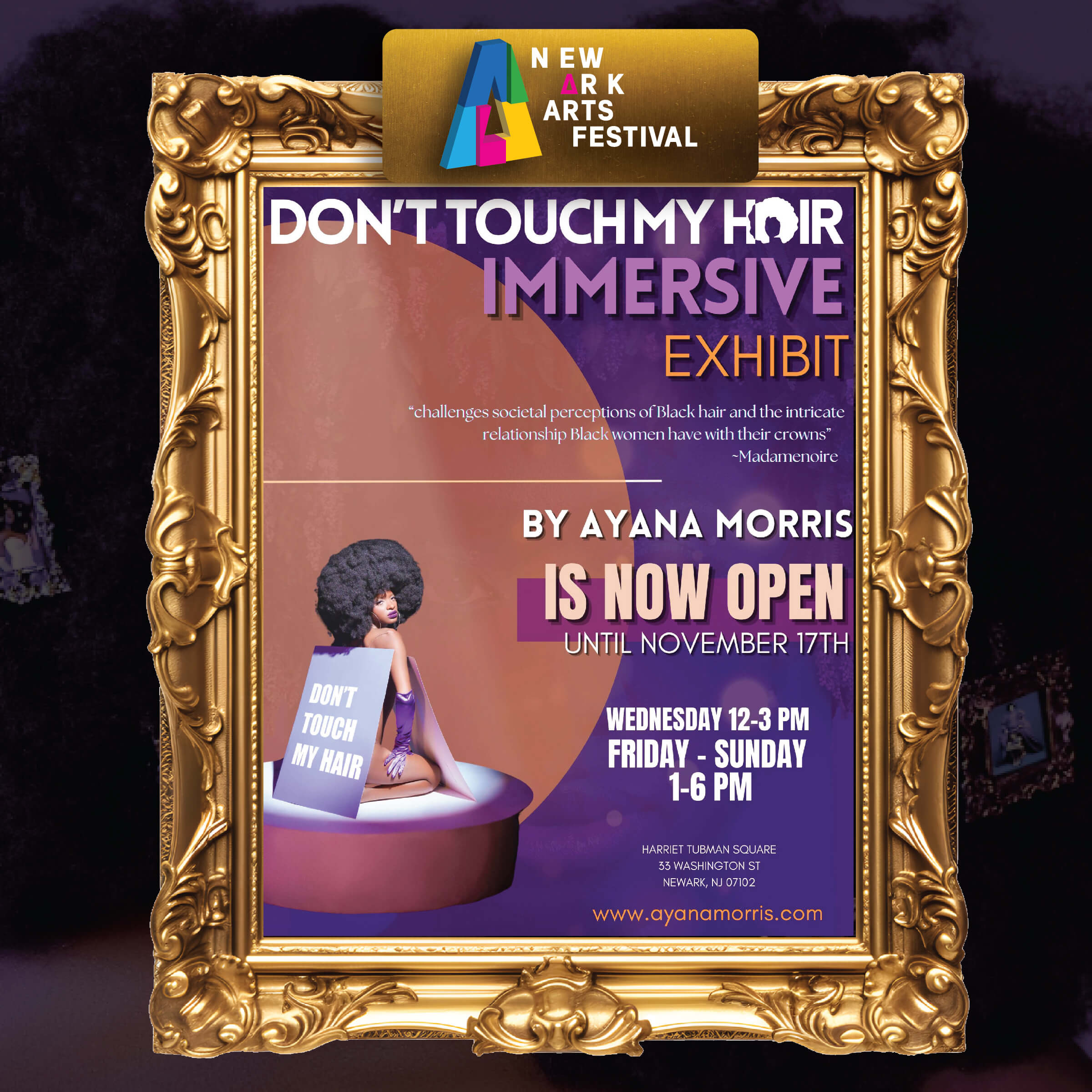 Don't touch my hair immersive exhibit