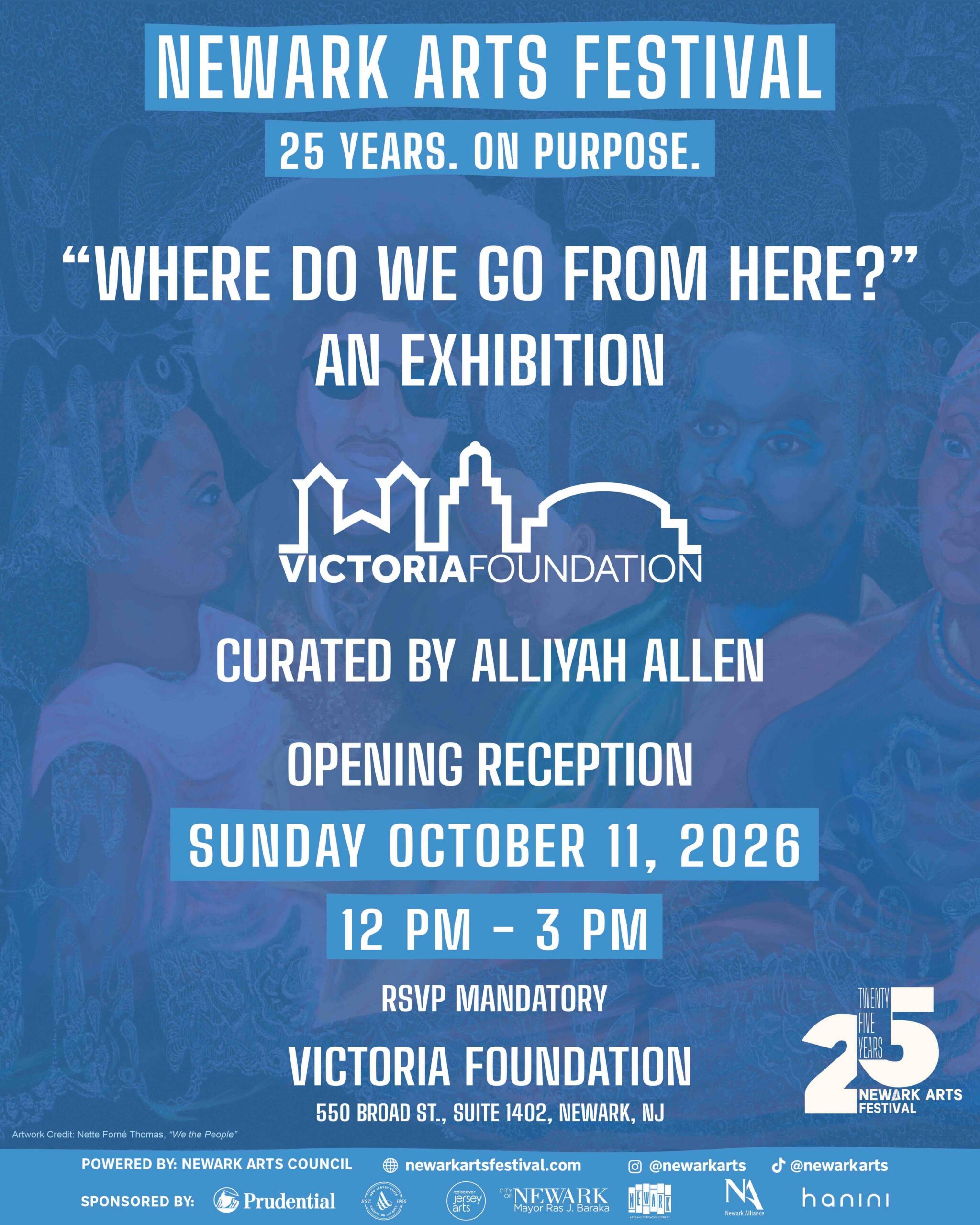 Join us to celebrate "Where Do We Go From Here?" an exhibition curated by Alliyah Allen at Victoria Foundation